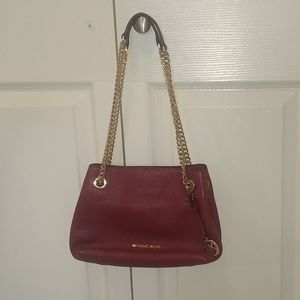 Micheal Kors purse with gold chain